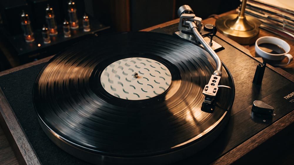 Selo em disco de vinil